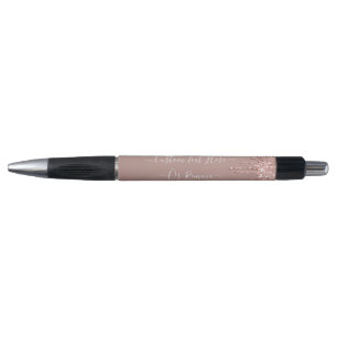 Roos Gold Blush Glitter Sparkle Drivers - Jouw tek Pen