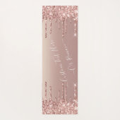 Roos Gold Blush Glitter Sparkle Drivers - Jouw tek Yogamat (Achterkant)