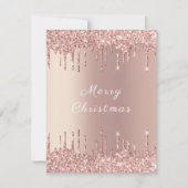 Roos Gold Blush Glitter Sparkle Drivers - Kerstmis (Voorkant)