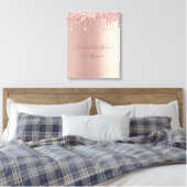 Roos Gold Blush Glitter Sparkle Drivers - Speciaal Canvas Afdruk (Insitu (Slaapkamer))