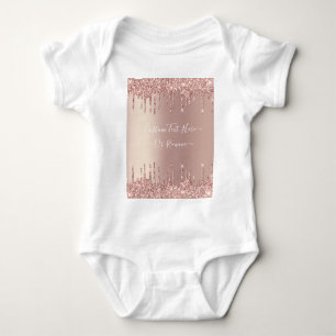 Roos Gold Blush Glitter Sparkle Drivers - Tekst/na Romper