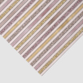 Roos Gold Blush Glitter Stripes Tissuepapier (Detail)
