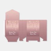 Roos Gold Blush Glitter Tekst Naam Favor Box Cadea Bedankdoosjes (Uitgevouwen)