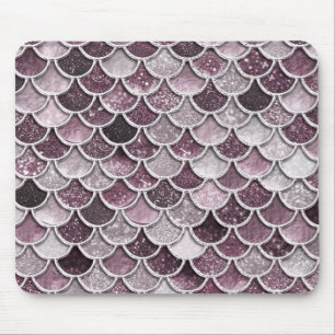 Roos Gold Blush Ombre Glitter Mermaid Scales Muismat