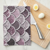 Roos Gold Blush Ombre Glitter Mermaid Scales Theedoek (Quarter Fold)