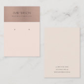 ROOS GOLD BLUSH PINK COPPER EARRING DISPLAY VISITEKAARTJE (Voorkant / Achterkant)