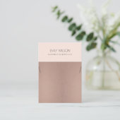 ROOS GOLD BLUSH PINK COPPER KETTING DISPLAY VISITEKAARTJE (Staand voorkant)