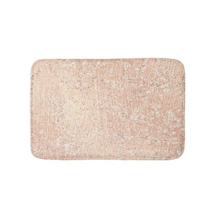 Roos Gold Blush Pink Crystal Glass Lux Glitter Badmat