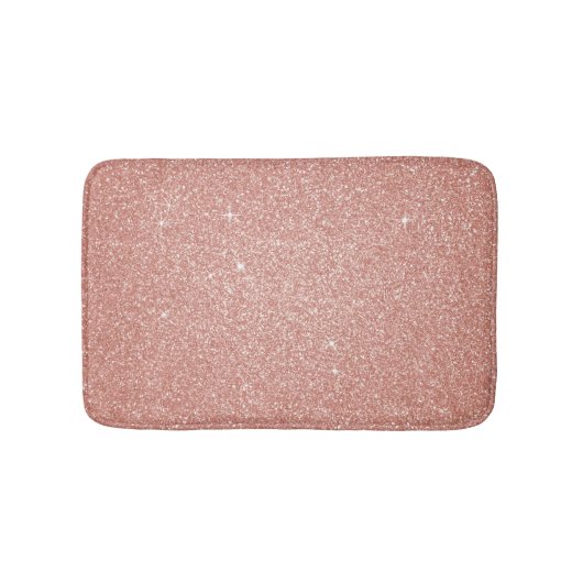 Roos Gold - Blush Pink Glitter and Sparkle Badmat (Voorkant)