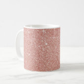 Roos Gold - Blush Pink Glitter and Sparkle Koffiemok (Voorkant links)