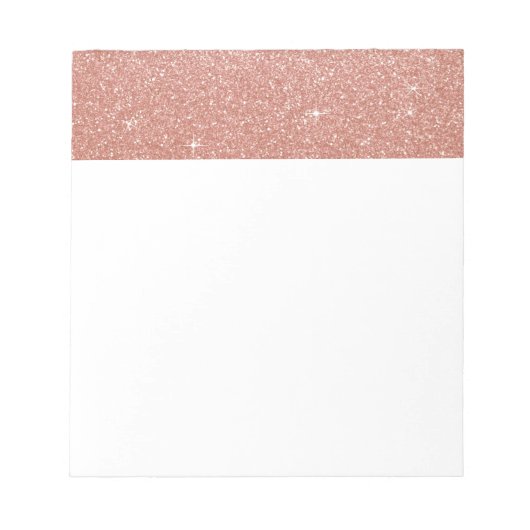 Roos Gold - Blush Pink Glitter and Sparkle Notitieblok (Voorkant)