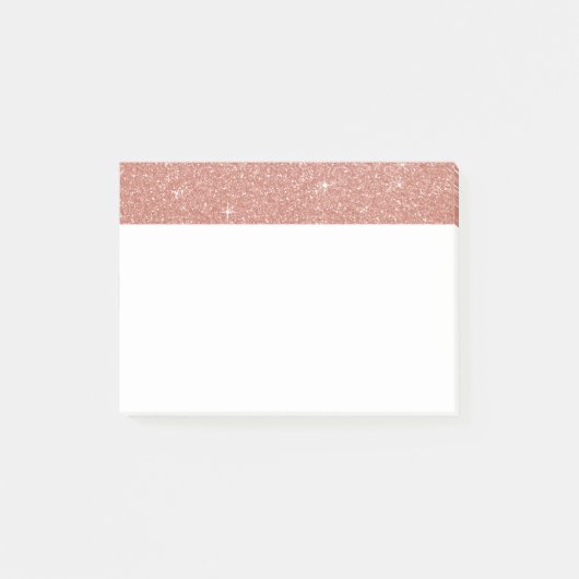 Roos Gold - Blush Pink Glitter and Sparkle Post-it® Notes (Voorkant)