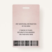 ROOS GOLD BLUSH PINK GREEN VIP EVENT ACCESS PASS BADGE (Achterkant)