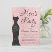 Roos Gold - Blush Pink Hen's Party Kaart (Staand voorkant)