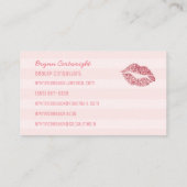 Roos Gold Blush Pink Lips Make-up Beauty Consultan Visitekaartje (Achterkant)