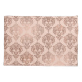 Roos Gold Blush Pink Modern Glam Damask Kussensloop (Achterkant)
