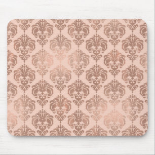 Roos Gold Blush Pink Modern Glam Damask Muismat