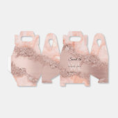 Roos Gold Blush Roze Agate Geode Glitter Sweet 16 Bedankdoosjes (Uitgevouwen)