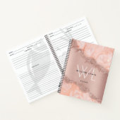 Roos Gold Blush Roze Geode Glitter Recipes Notitieboek (Binnen)