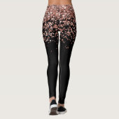 Roos Gold Blush Roze Glitter Glam Leggings (Achterkant)