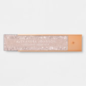 Roos Gold - Blush roze glitter Sparkle Moderne Chi Deurbordje (Voorkant)