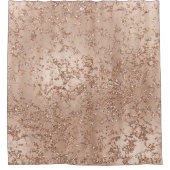 Roos Gold Blush Roze gloed Sparkle Crackle Chic Douchegordijn (Voorkant)