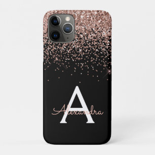 Roos Gold Blush Roze Luxe Monogram iPhone 11 Pro Hoesje