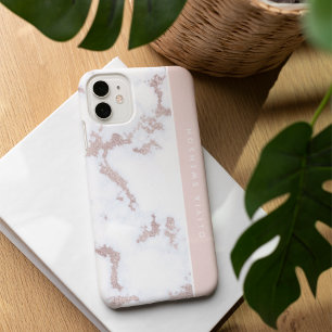 Roos Gold & Blush roze marmer Subtle - op maat gem iPhone 16 Hoesje