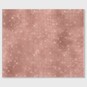 Roos Gold Blush Sequin Sparkly Crystals Girly Cadeaupapier (Vlak)