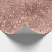 Roos Gold Blush Sequin Sparkly Crystals Girly Cadeaupapier (Hoek)