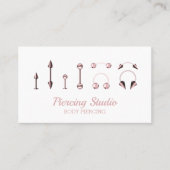 Roos Gold Body Piercing Studio Visitekaartje (Voorkant)