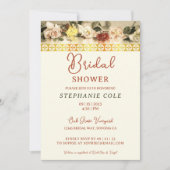 Roos - Gold Border Bridal Shower Kaart (Voorkant)