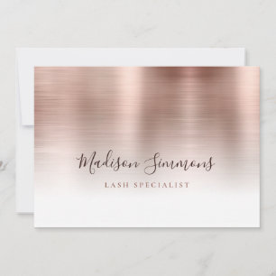 Roos Gold Bored Metal Monogram Stijlvol Manuscript Kaart