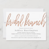 Roos Gold Bridal Brunch Uitnodiging tot Glitter (Voorkant)
