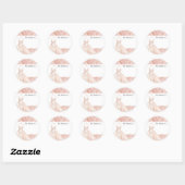 Roos Gold Bridal Dress Shownaam Ronde Sticker (Vel)