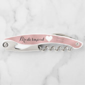 Roos Gold Bruids Party Girly Bruidsmeisje Heart Da Kurkentrekker (Voorkant)