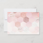 Roos Gold Brush Script Quinceanera Save The Date (Achterkant)