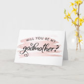 Roos Gold Brush Stroke Godmother Voorstel Foto Kaart (Gele Bloem)