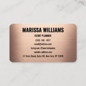 Roos Gold Brushed Metallic Visitekaartje (Achterkant)