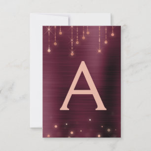 Roos Gold Burgundy Sparkle Sweet Sixteen Birthday Kaart