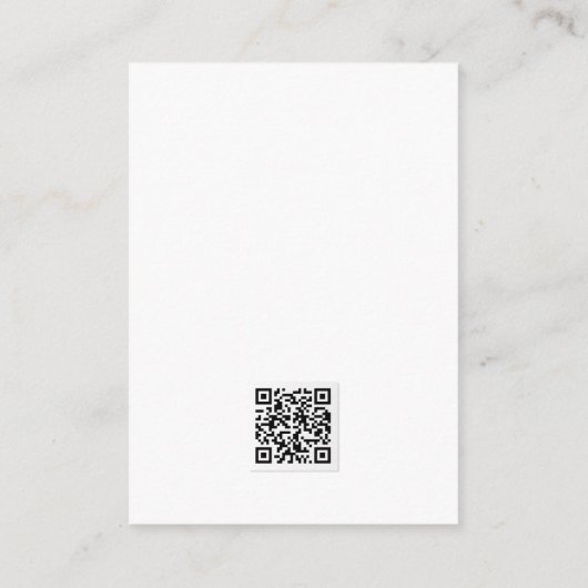 Roos Gold Business DANK U BEHANDELDE QR-CODE Informatiekaartje (Achterkant)