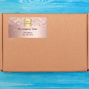 Roos Gold Business logo Retouradres Verzending Etiket
