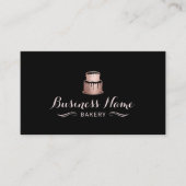 Roos Gold Cake Logo Bakery Moderne Pastry Chef Visitekaartje (Voorkant)