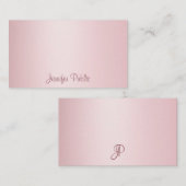 Roos Gold Calligrafed Script Monogram Sjabloon (Voorkant / Achterkant)