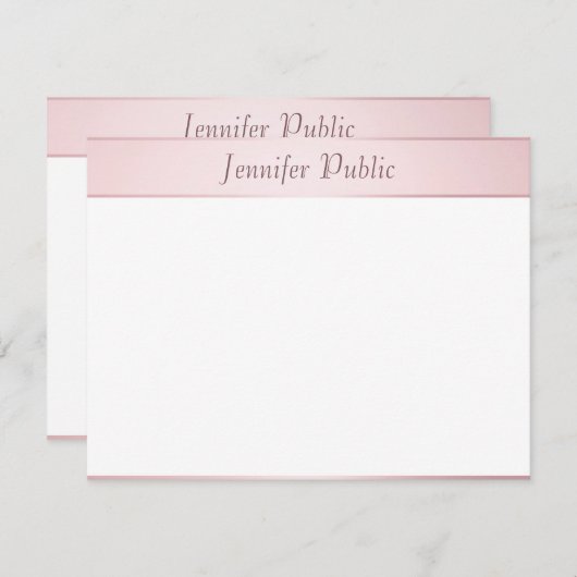 Roos Gold Calligraphy Script Elegant Sjabloon (Voorkant / Achterkant)