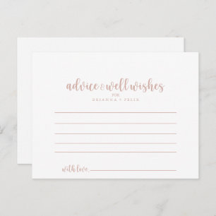 Roos Gold Calligraphy Weddenvice Card Briefkaart