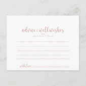 Roos Gold Calligraphy Weddenvice Card Briefkaart (Voorkant)