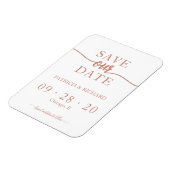 Roos Gold Calligraphy Wedding Save the Date Magneet (Linkerzijde)