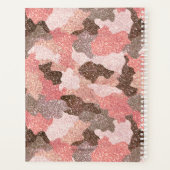 Roos Gold Camo Faux Glitter Camouflage Wedding Planner (Achterkant)