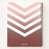 Roos Gold Chevrons Notitieboek (Achterkant)